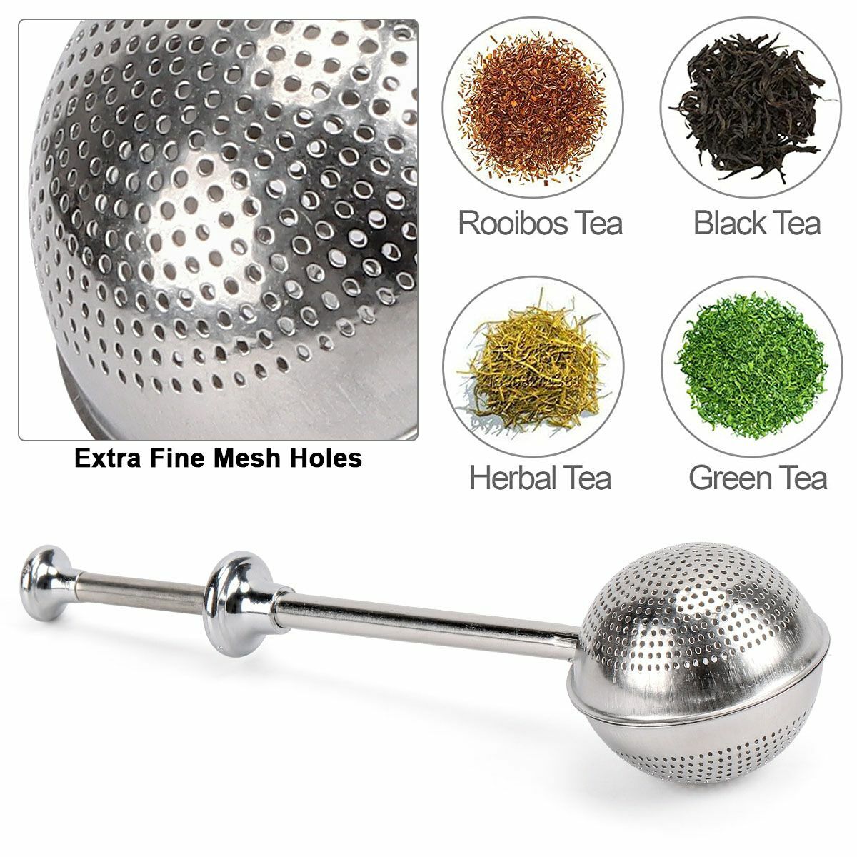 Stainless Steel Tea Infuser Ball Mesh Leaf Strainer Filter Herb Steeper General