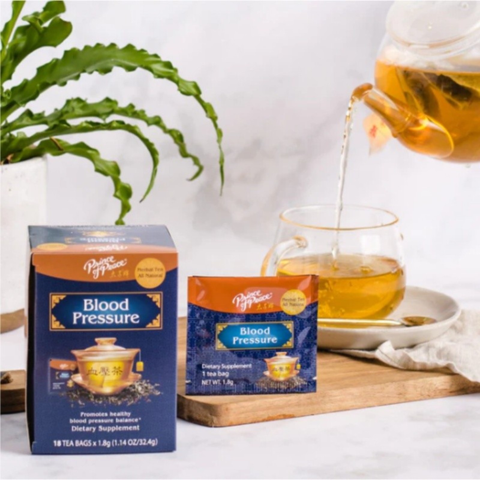 Blood Pressure Tea Herbal Tea-6 Boxes- 18 Tea Bags Each Box -Prince of Peace