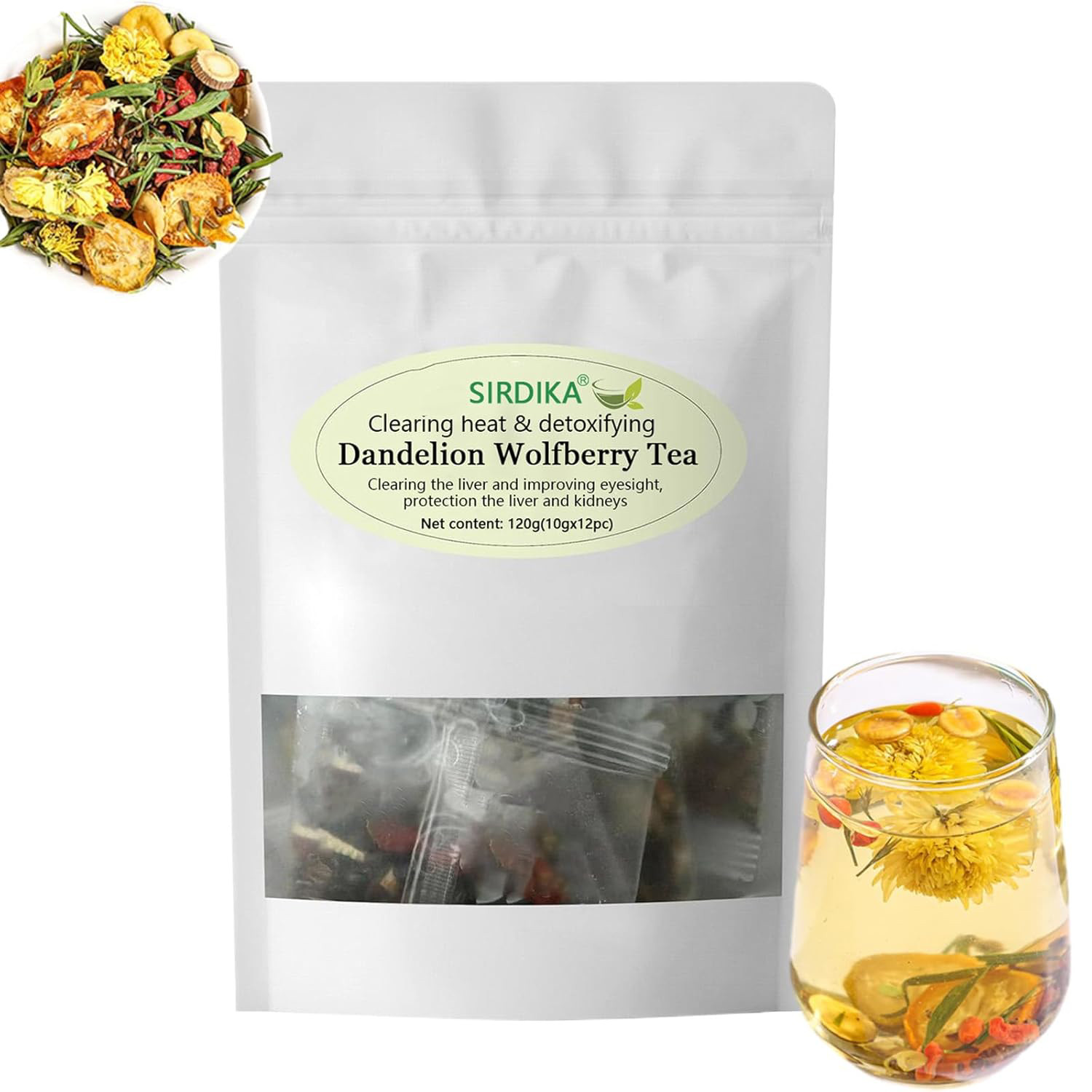 Dandelion Wolfberry Tea Bags,Dandelion Wolfberry Tea Organic Kidneys & Liver Tea