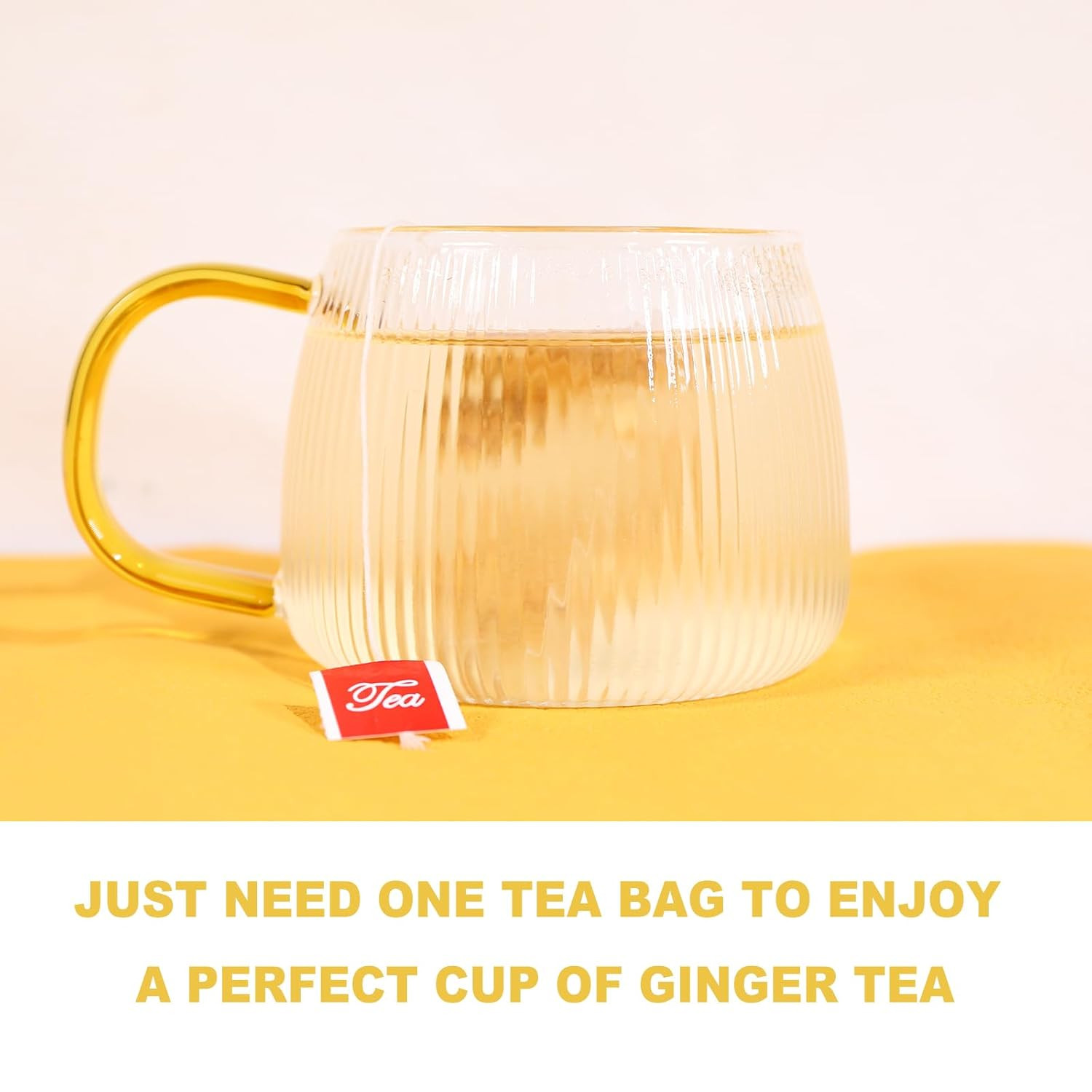 Invigorating 64 Count Ginger Tea Bags – Naturally Caffeine-free Herbal Delight