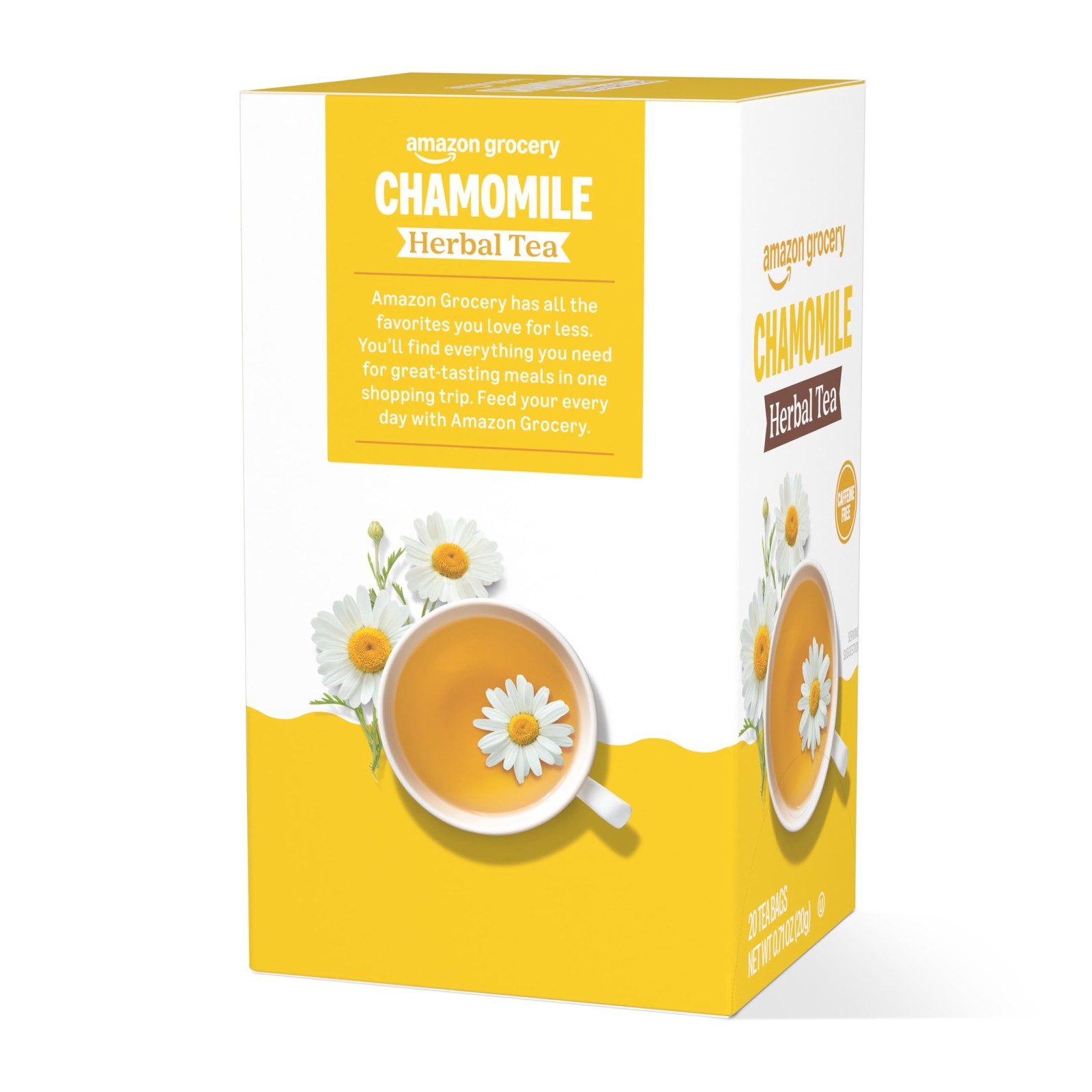 Chamomile Herbal Tea Bags Caffeine Free, Vegetarian, 20 Ct