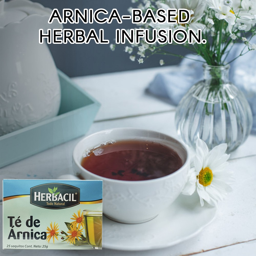 Herbacil Arnica Tea. 25 Tea Bags Pack of 7.