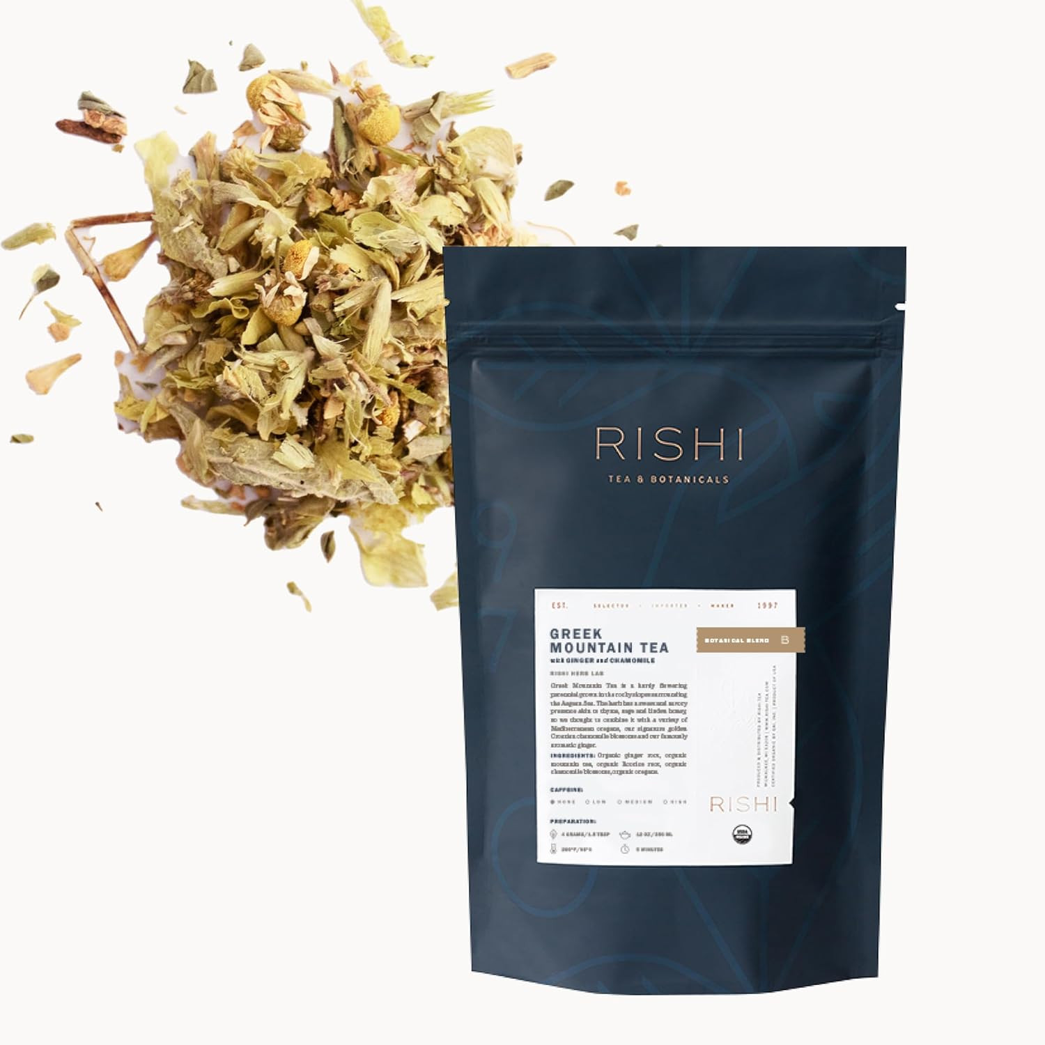 Organic Greek Mountain Herbal Tea – Caffeine Free Sachets by