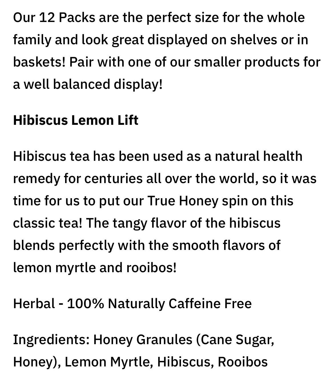 Hibiscus Lemon Lift Tea With Honey And Sugar Cane Crystals – 12 Tea Bags