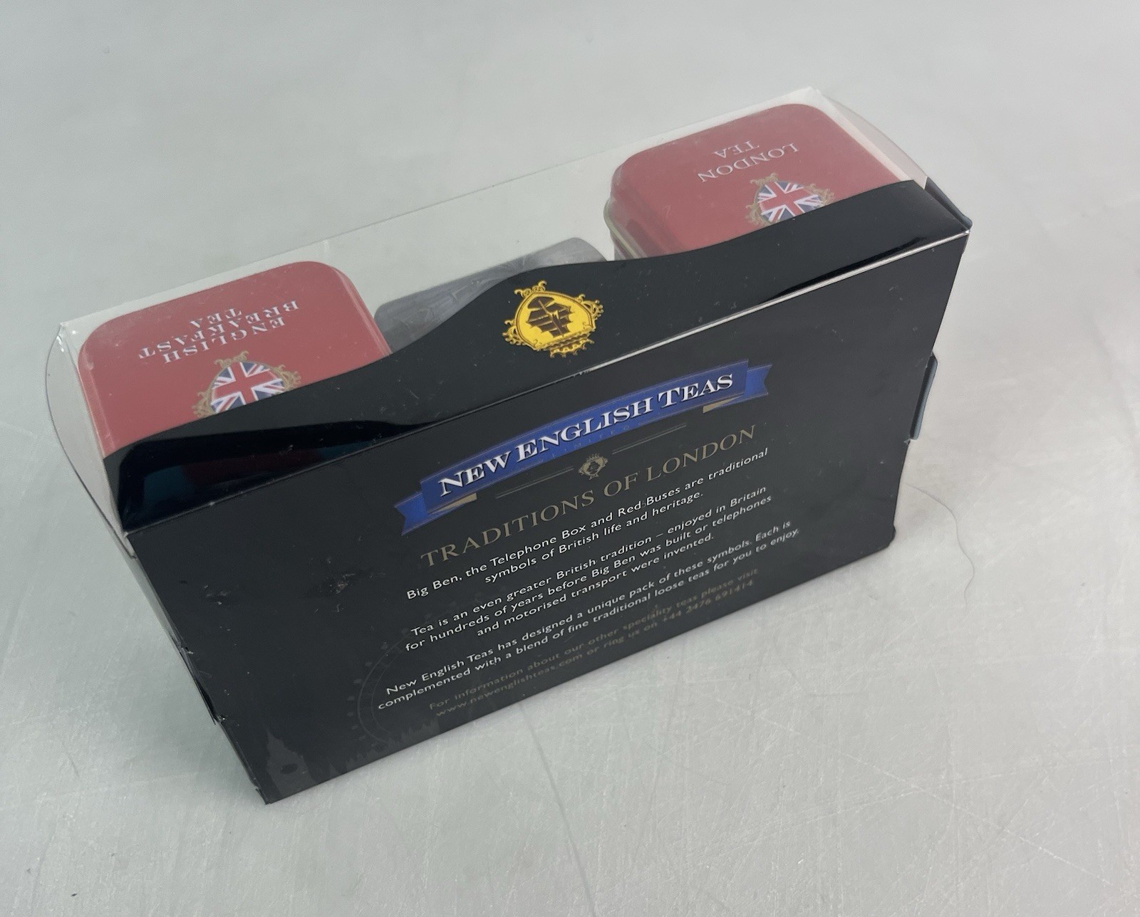London Icons 3x Mini Tea Tins with Fine English Loose Tea Big Ben Red London …