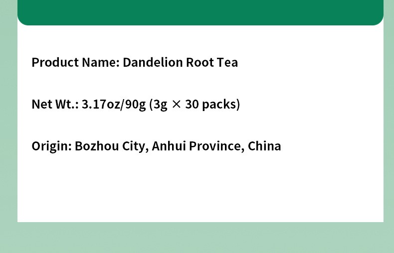 Dandelion root tea 150g — promotes bile secretion and aids digestion