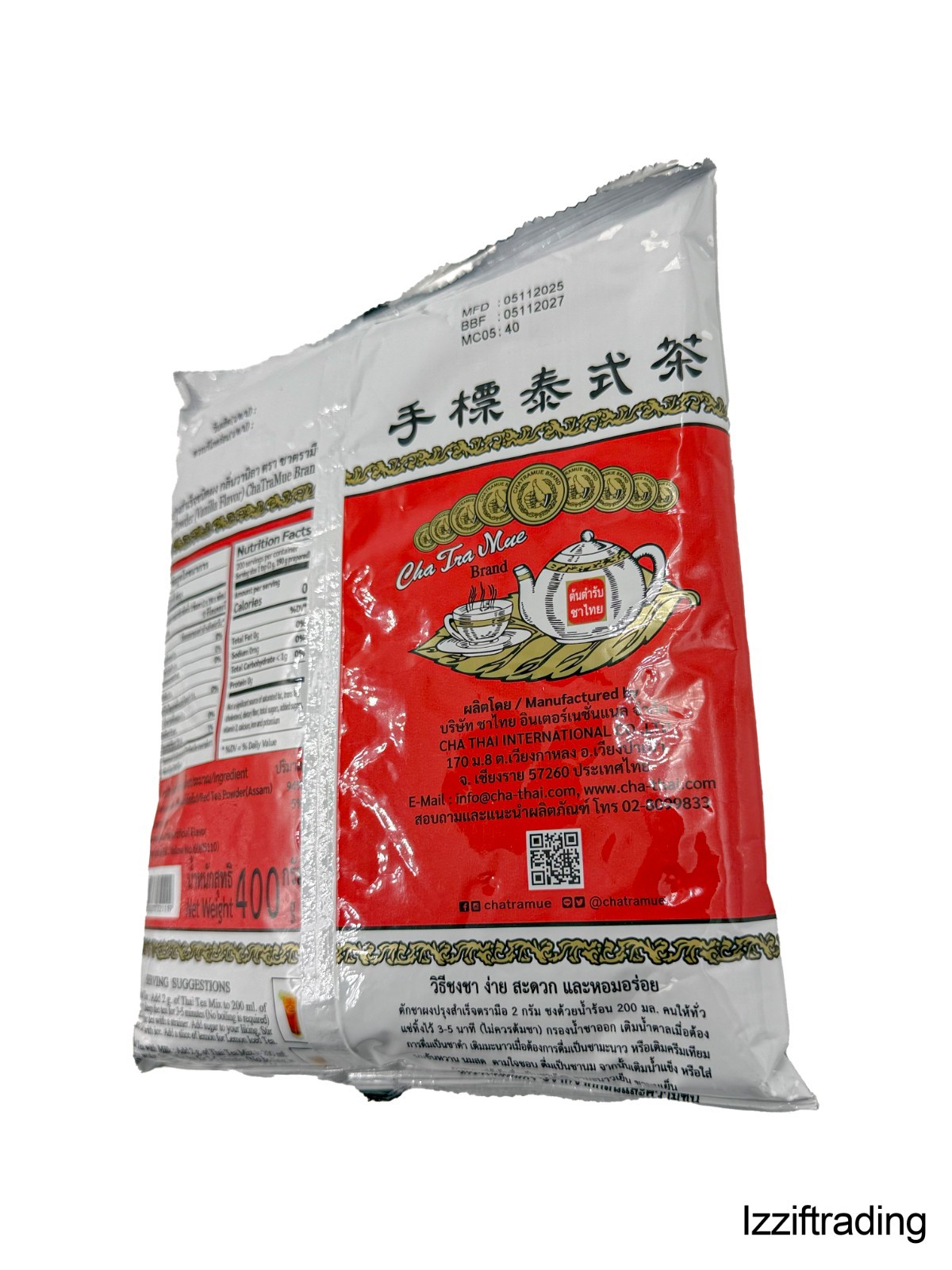 Thai Tea Mix Original Cha Tra Mue 400 g.