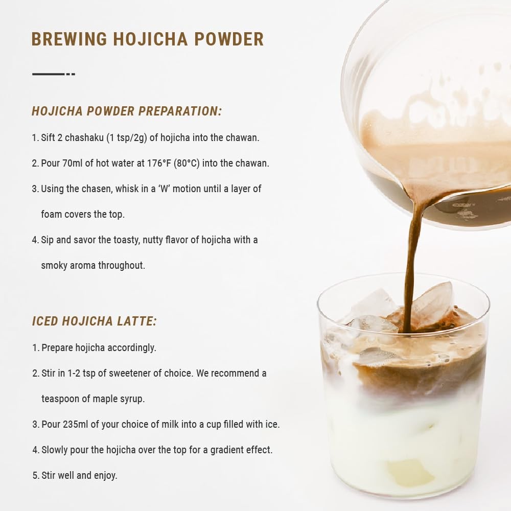 Senbird Premium Hojicha Powder Japanese Roasted Matcha from Kyoto, Japan Te…