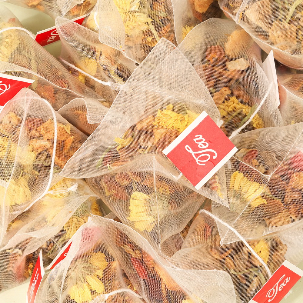 Chrysanthemum Cassia Seeds Tea Honeysuckle Wolf-Berry Burdock Root Herbal Teabag