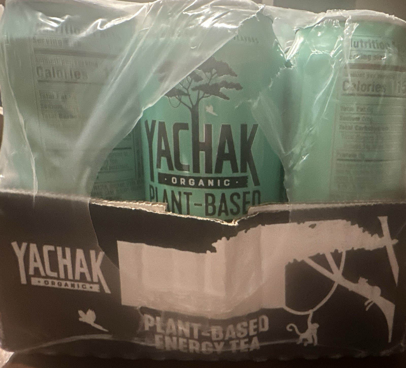 Yachak Organic Plant-Based Energy Tea Canned Beverage 12 Pack