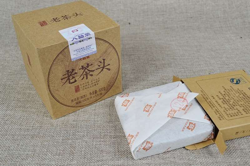 TAETEA Lao Cha Tou * 2014 Menghai Dayi Pu-erh Brick Ripe Puer Tea Brick 100g