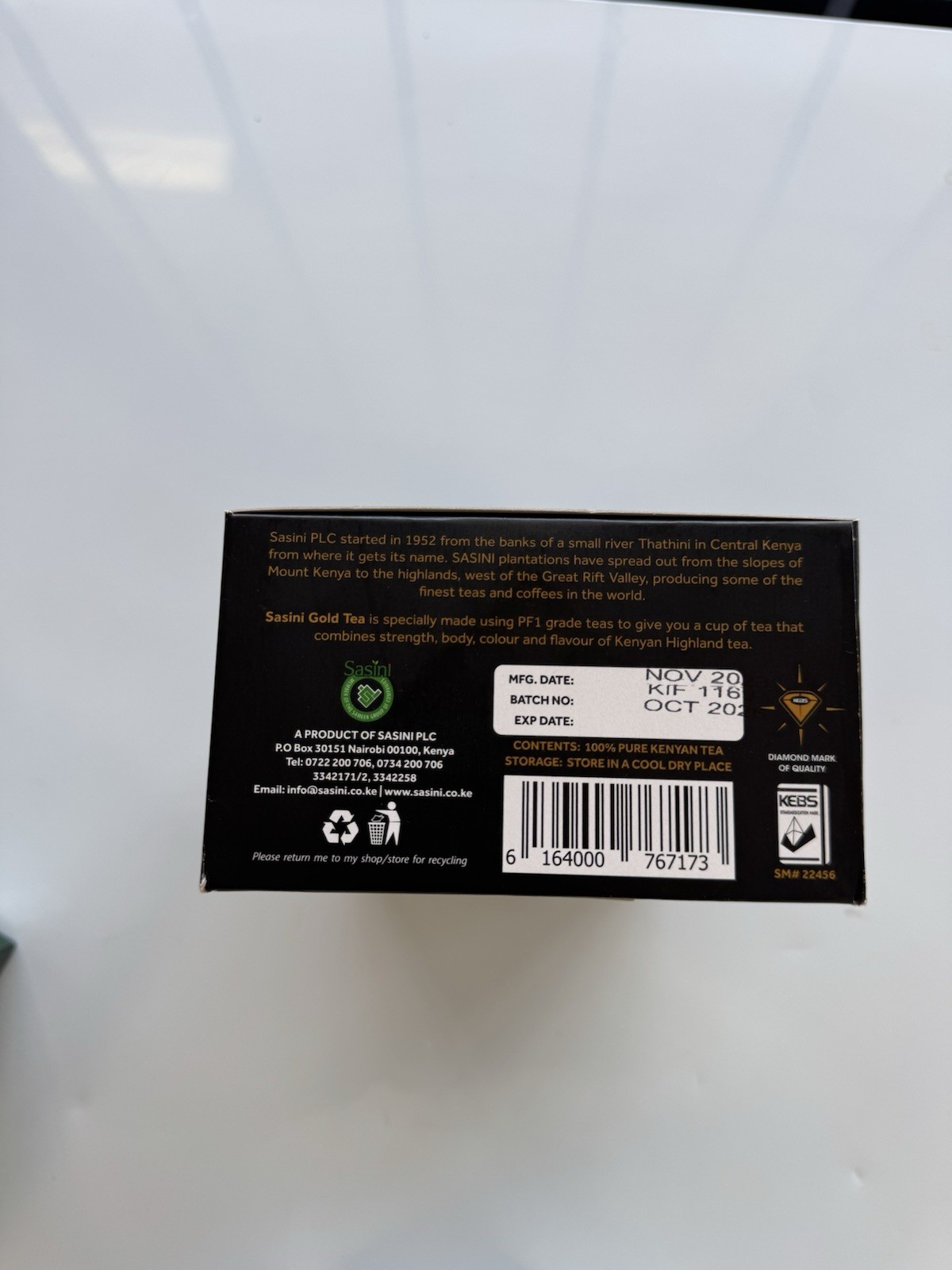 Sashimi Gold Enveloped Tea Bag 100 PCS
