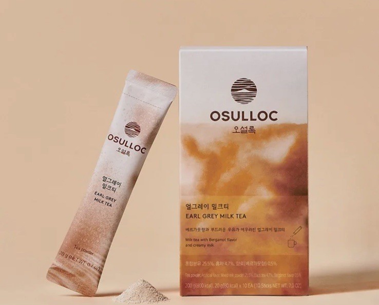 OSULLOC Korean Milk Tea Stick Set 3 Flavors Matcha Hojicha Milk Tea 30 Sticks