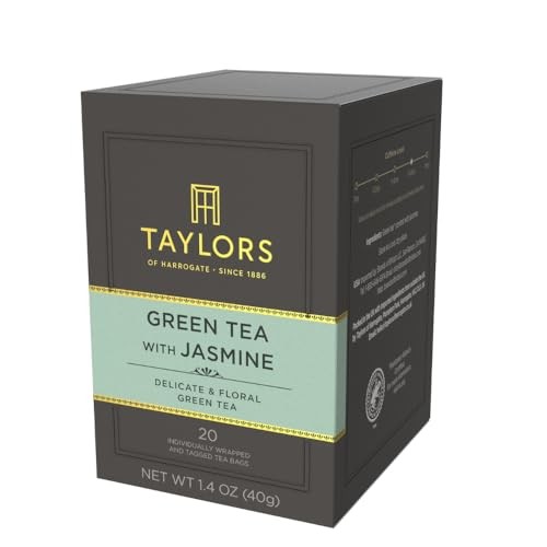 Taylors of Harrogate Green Tea with Jasmine, 20 Count (Pack 6)
