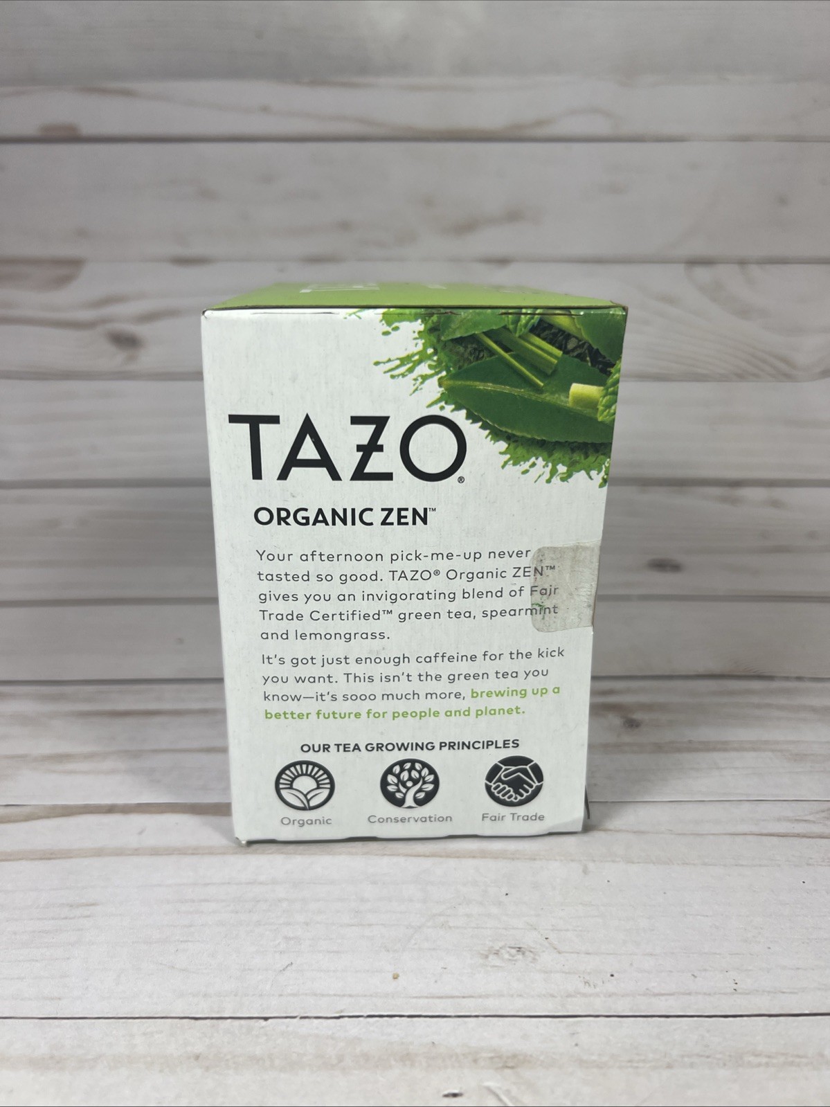 Tazo Organic ZEN Green Tea 36 Bags Lemongrass Spearmint 12/2026