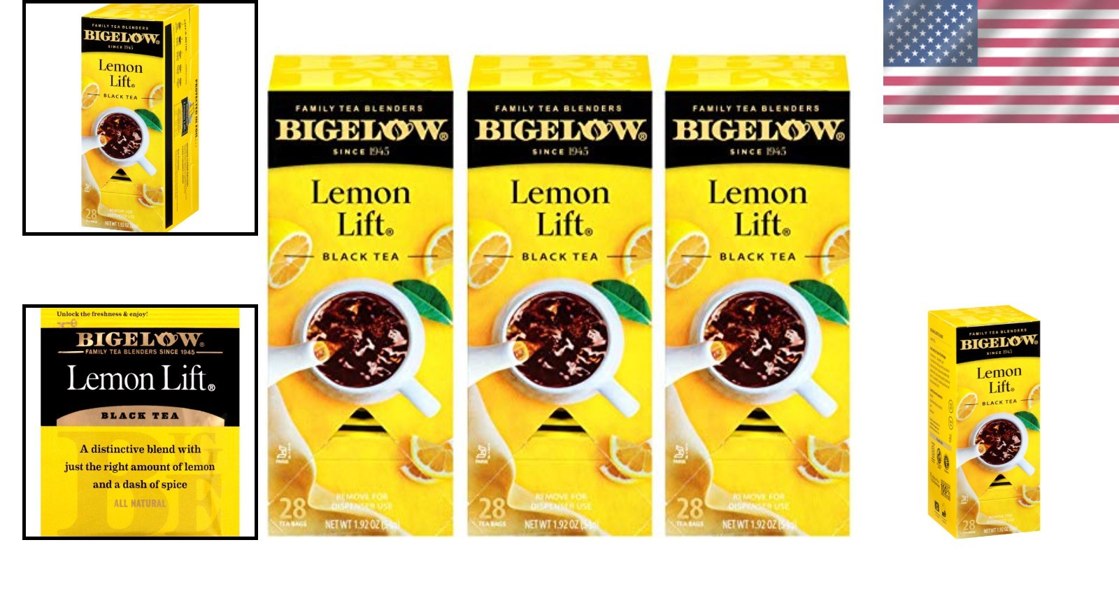 Bigelow Lemon Lift Black Tea – 84 Bags (3 Boxes)