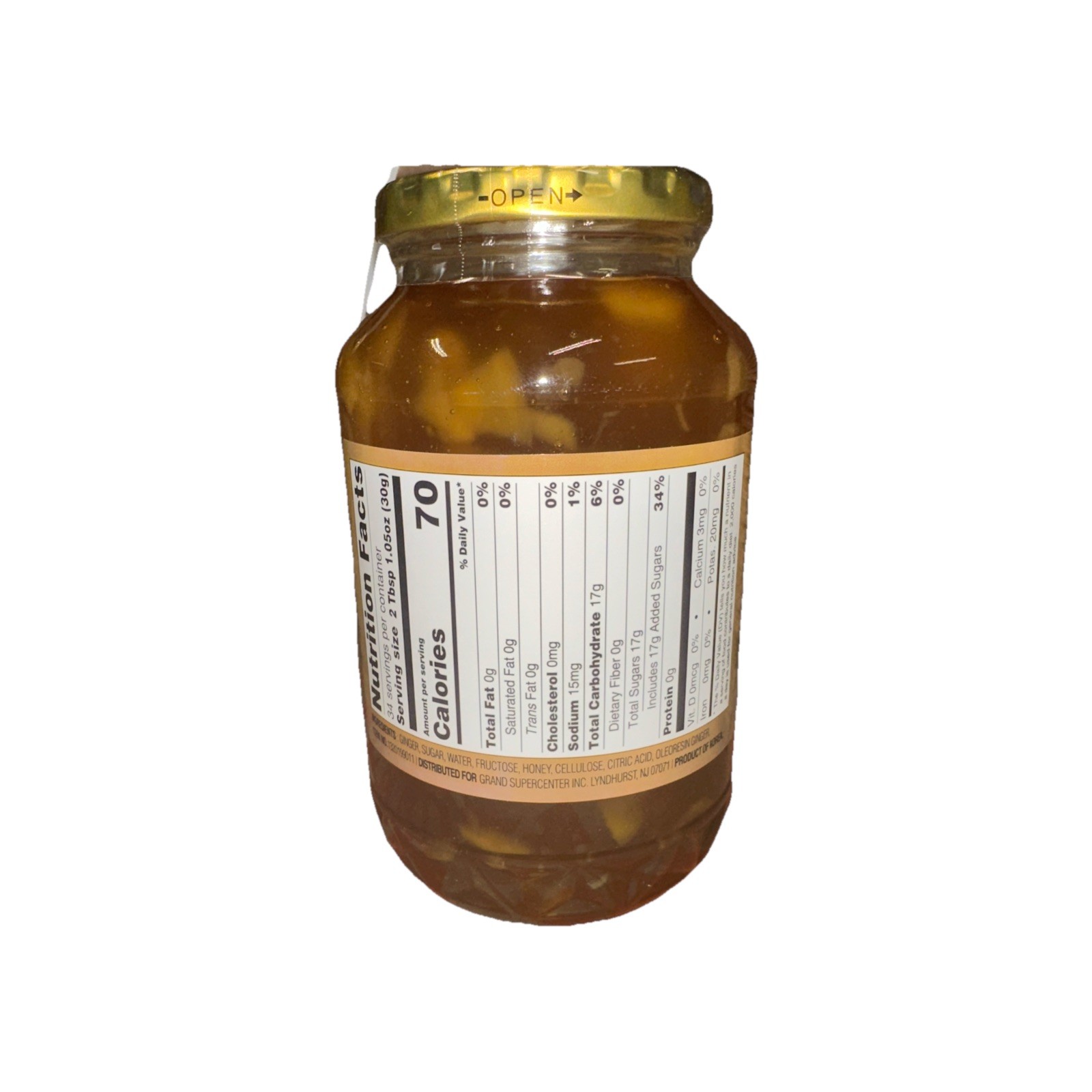 Haio Ginger Tea with Honey Product of Korea 2.2 lbs (1 kg) ( 1 Jar)