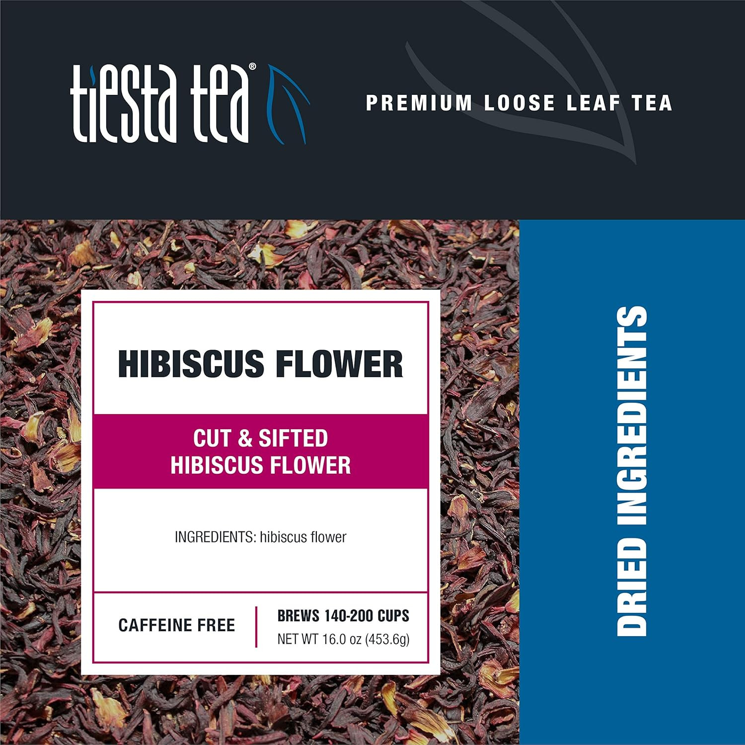 – Dried Hibiscus, Loose Leaf, Cut & Sifted Hibiscus Flower, Premium Blend, Non-C