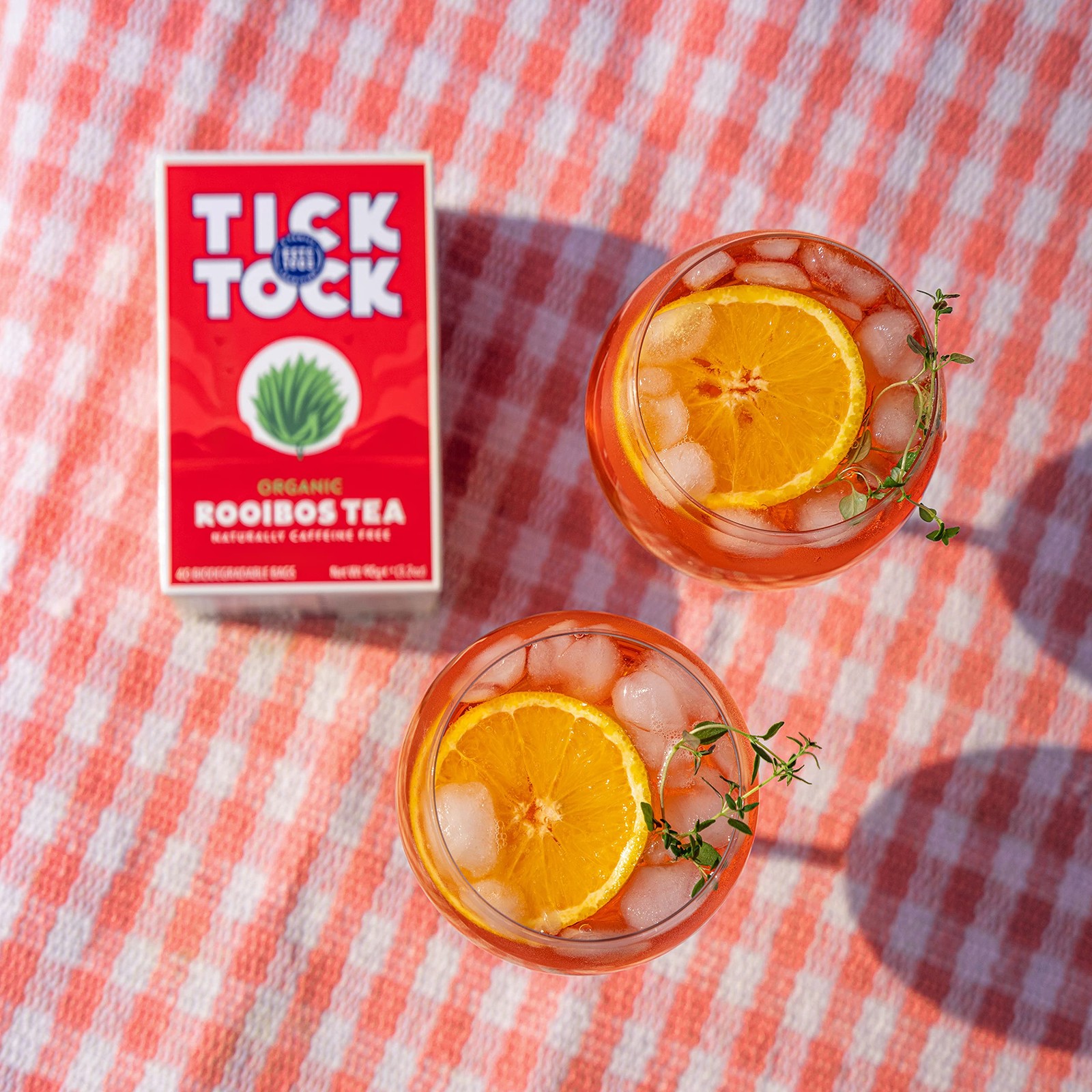TICK TOCK TEAS Organic Rooibos Tea Bags – Naturally 80 Count (Pack of 1), Red