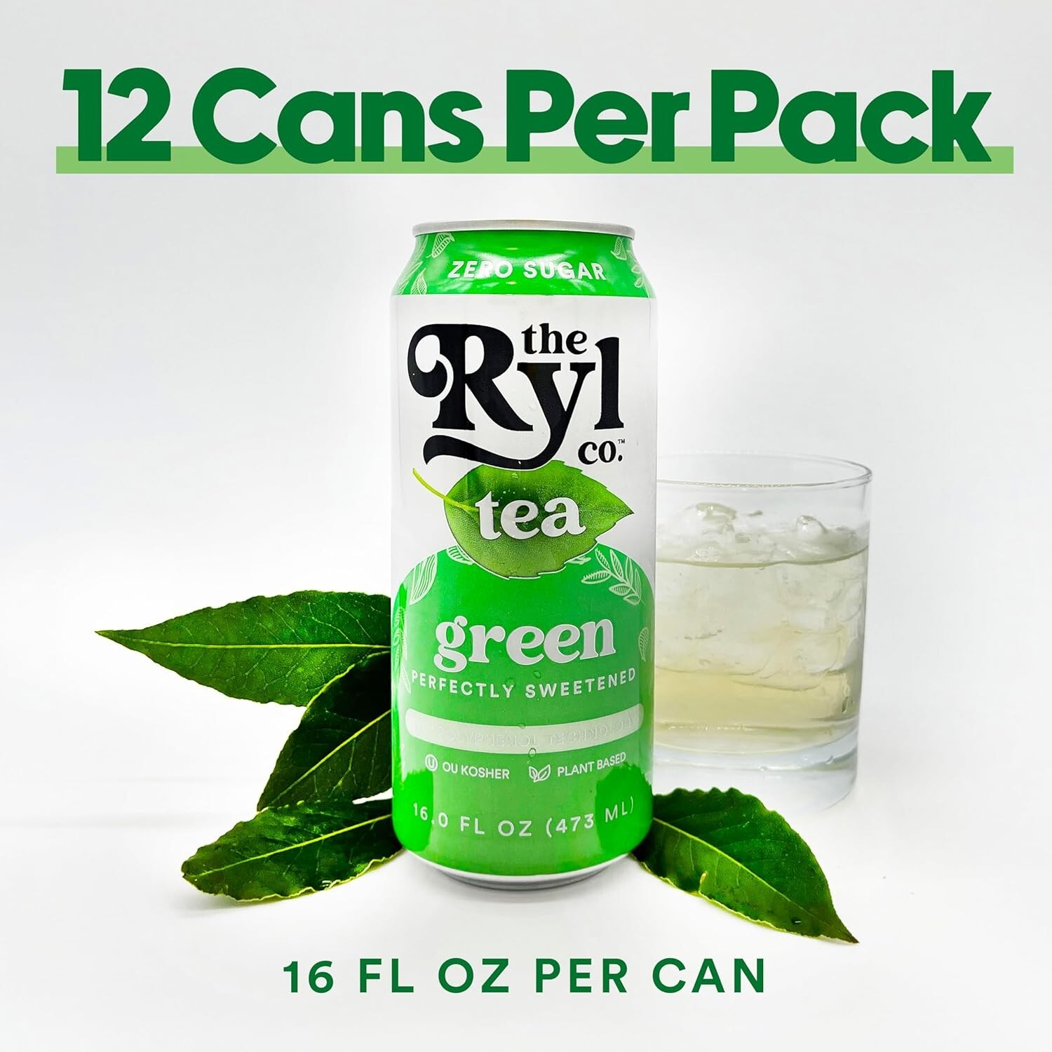 Delicious Zero Calorie Iced Tea with Antioxidants – 12-Pack of 16 oz Cans
