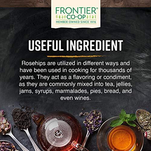 Frontier Co-op Organic Whole Rosehips Dried 1 Pound for Tea Jam Skincare
