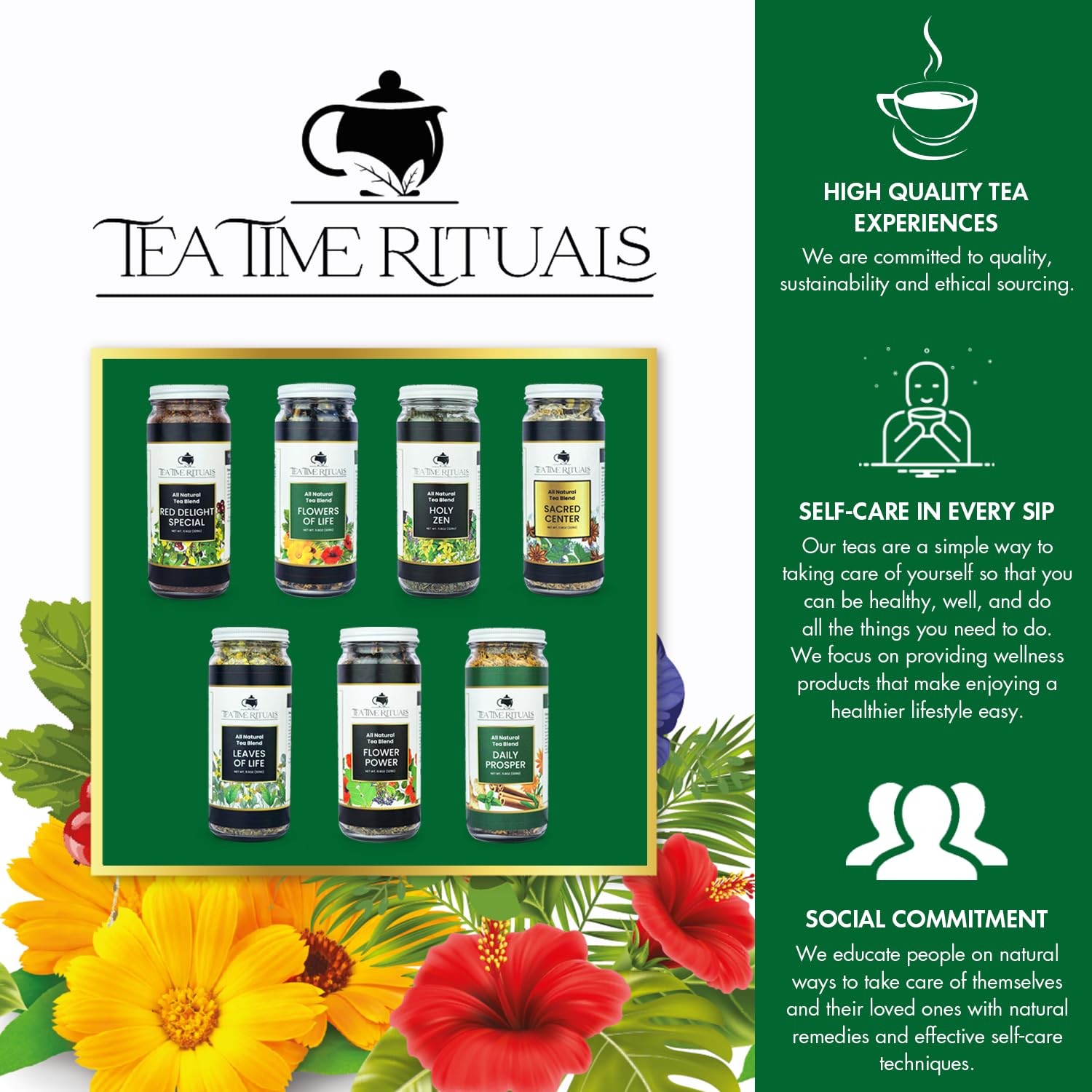 – Holy Zen – All Natural Loose Leaf Tea Blend (Holy Basil, Lemon Balm, Catnip…