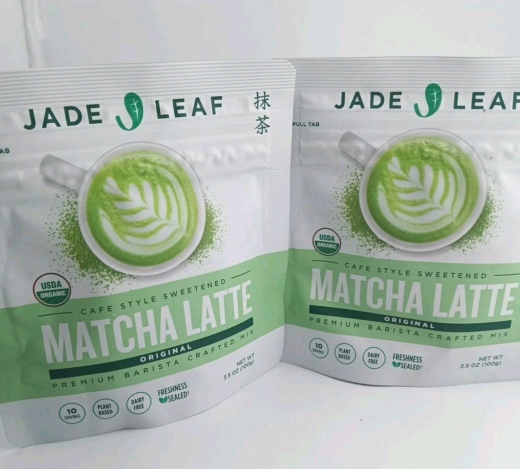 (2) Jade Leaf MATCHA LATTE Organic Cafe Mix 3.5 Oz Exp 06/26 SHIPS~FAST 📭 🚚§}~