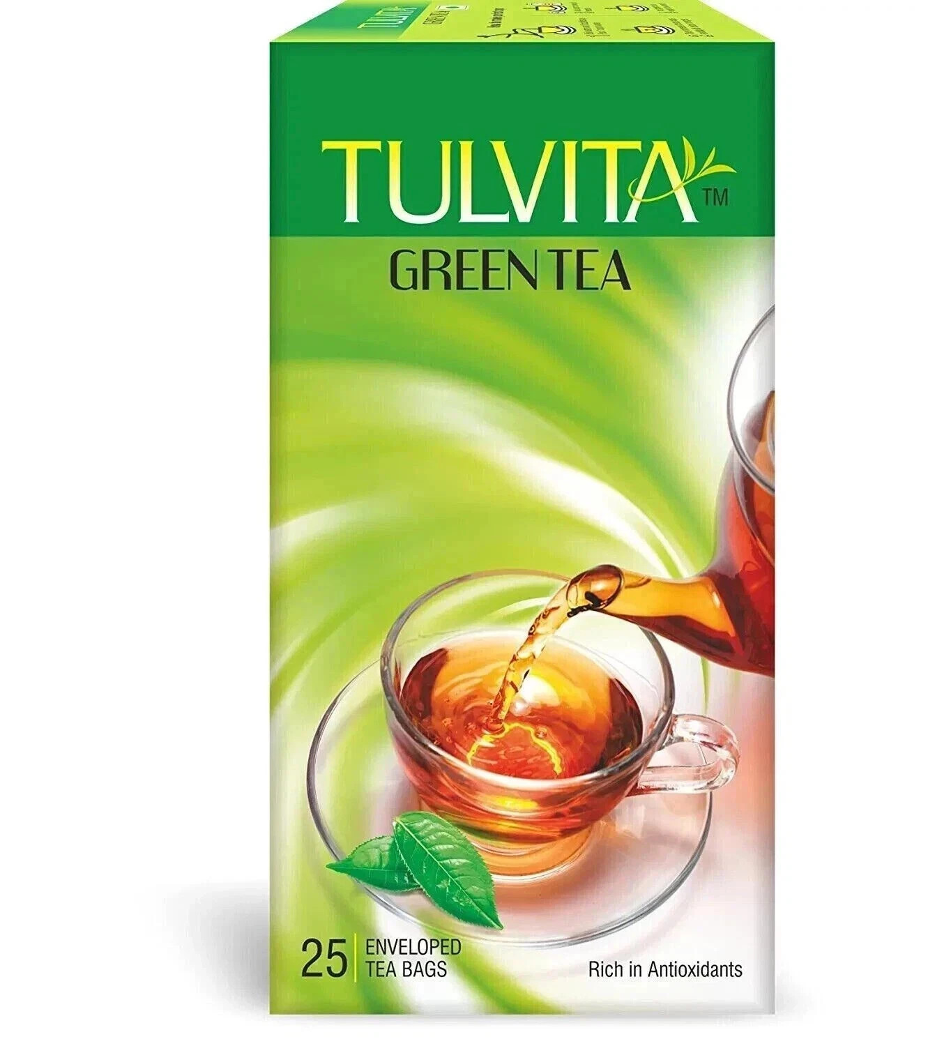 Tulvita Green Tea 25 Enveloped Tea Bags 35G Free Shipping World Wide