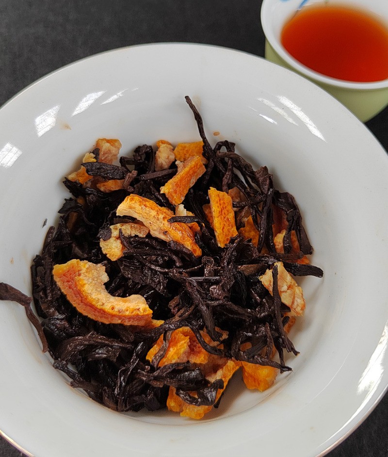 357g Tangerine Peel Pu’er Round Tea Small Green Mandarin Orange Ripe Tea Cake