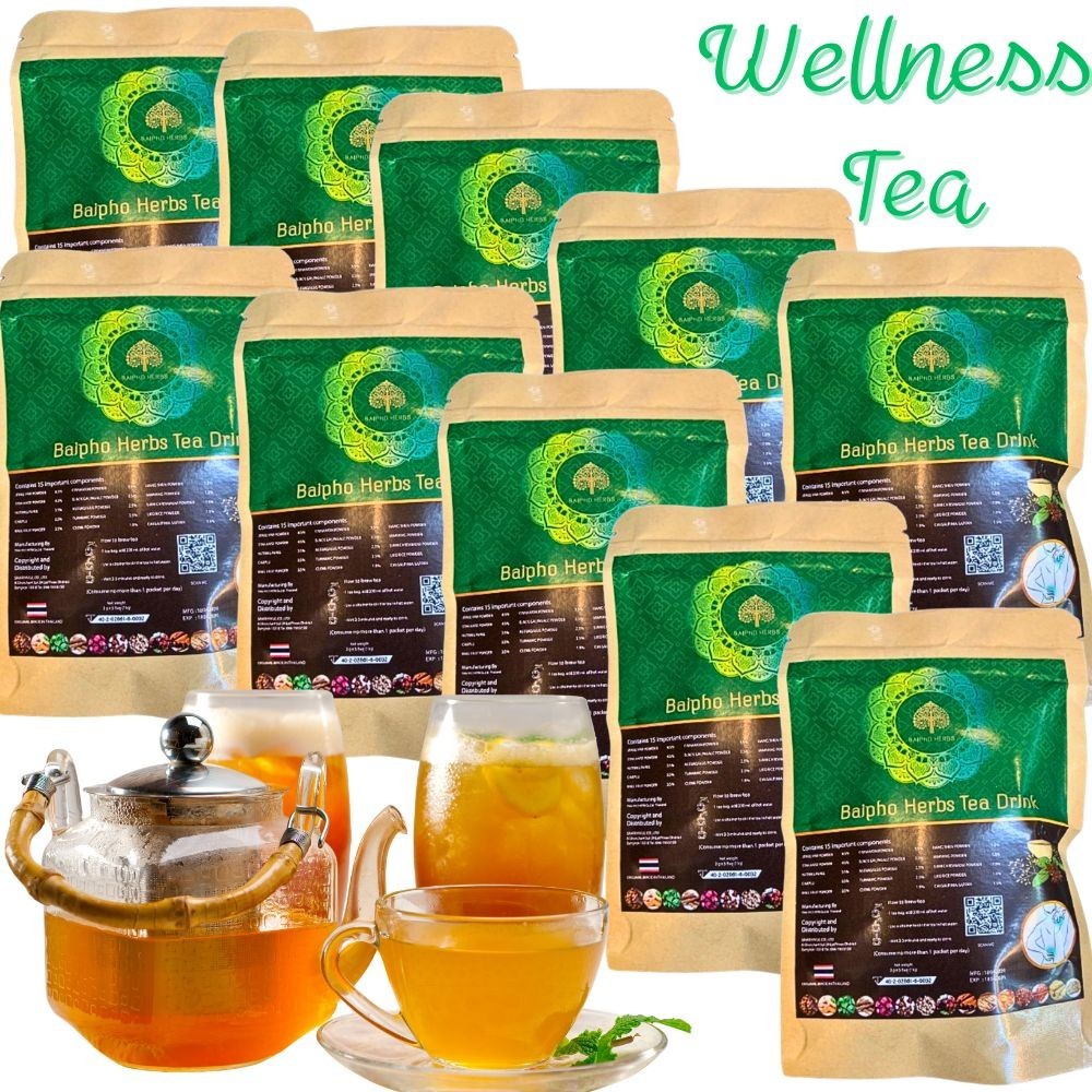 Traditional Thai Herbal Tea Infusion Natural Wellness Drink Caffeine-Free 50sac