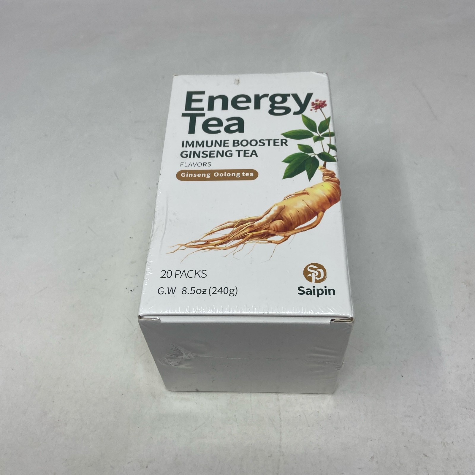 Saipin Energy Tea Ginseng Oolong, 20 Pods 240g White