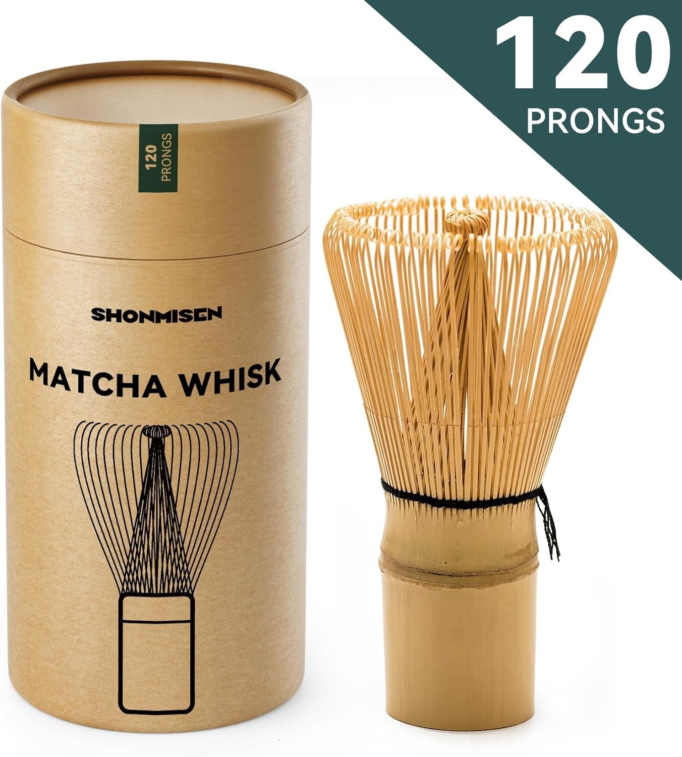 Bamboo Matcha Whisk 80/100/120 Prong, Traditional Japanese Chasen Matcha Stirrer