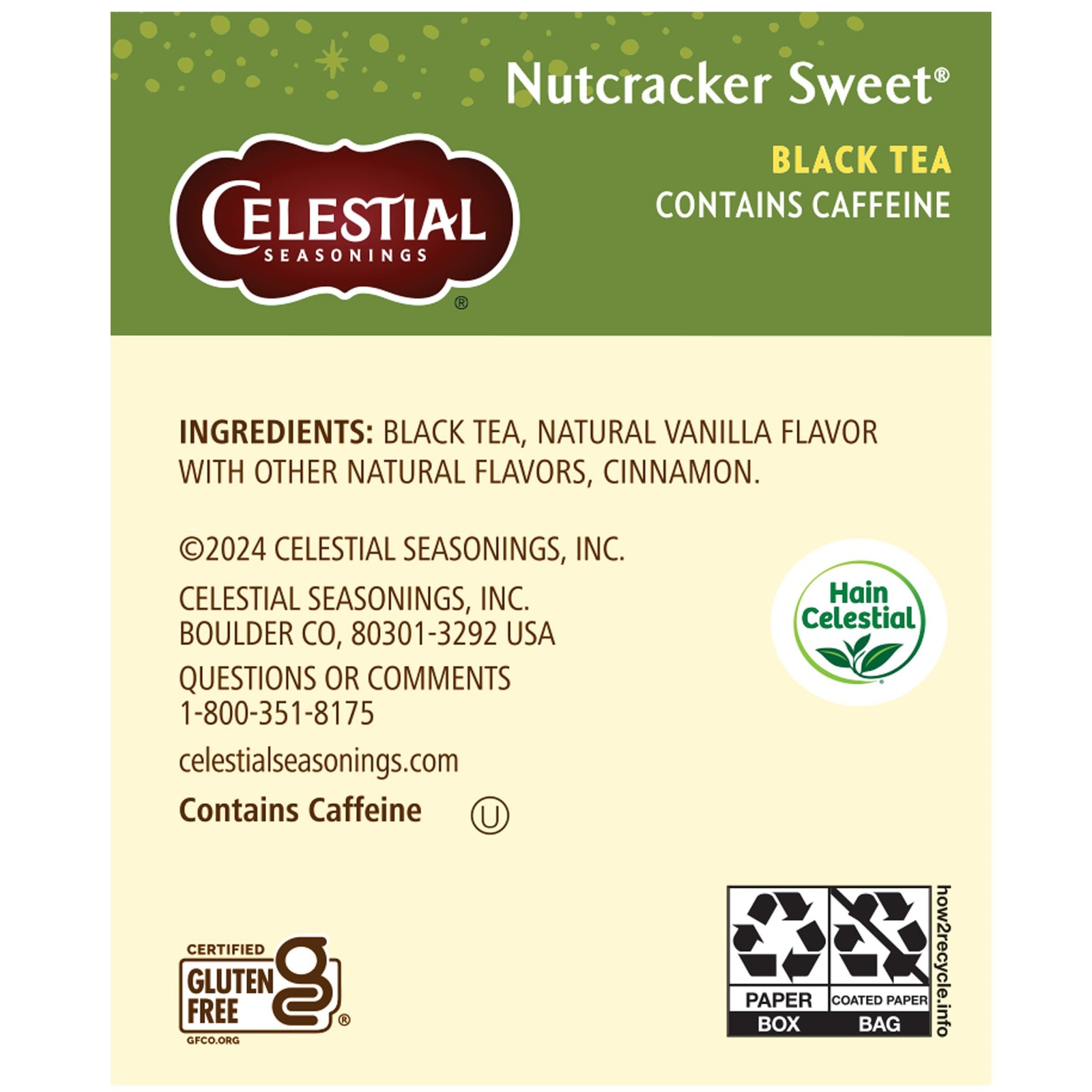 Celestial Seasonings Nutcracker Sweet Black Tea, 18 Count 18 (Pack of 1)