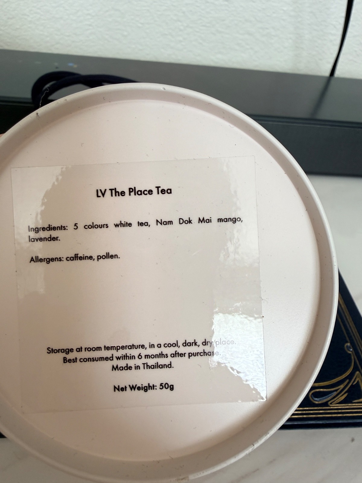 Louis Vuitton LV The Place Tea 50g Mango Lavender White Tea Rare Cafe LV Thailan