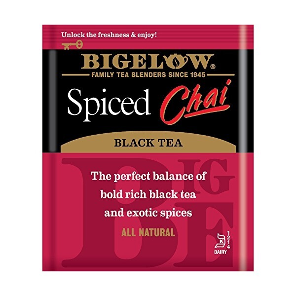 Bigelow 20-Tea Bags SPICED CHAI Black Tea Individually Wrapped *** BB 9/2027 ***