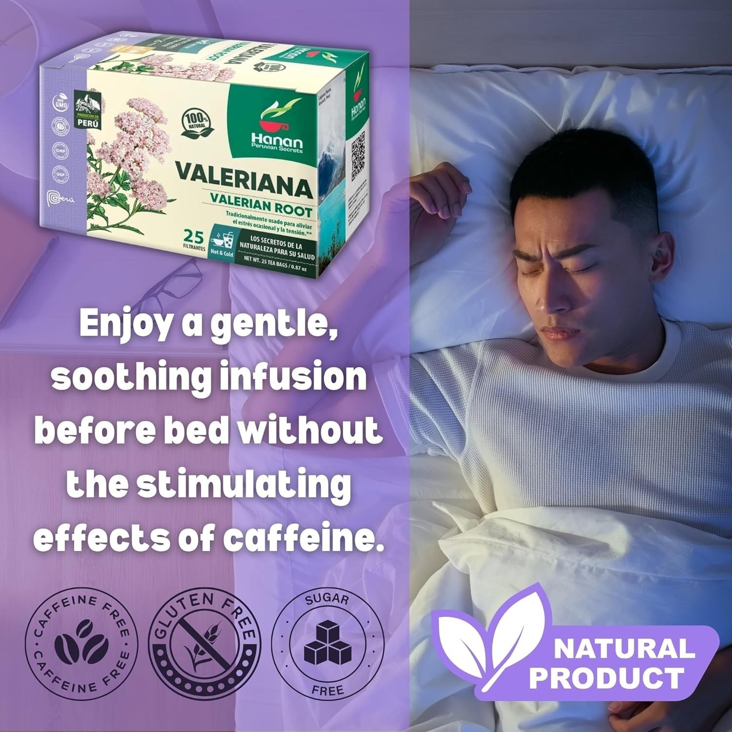 Valerian Root Tea For Better Sleep, 100% Pure Te de Valeriana Herbal Tea -Peru