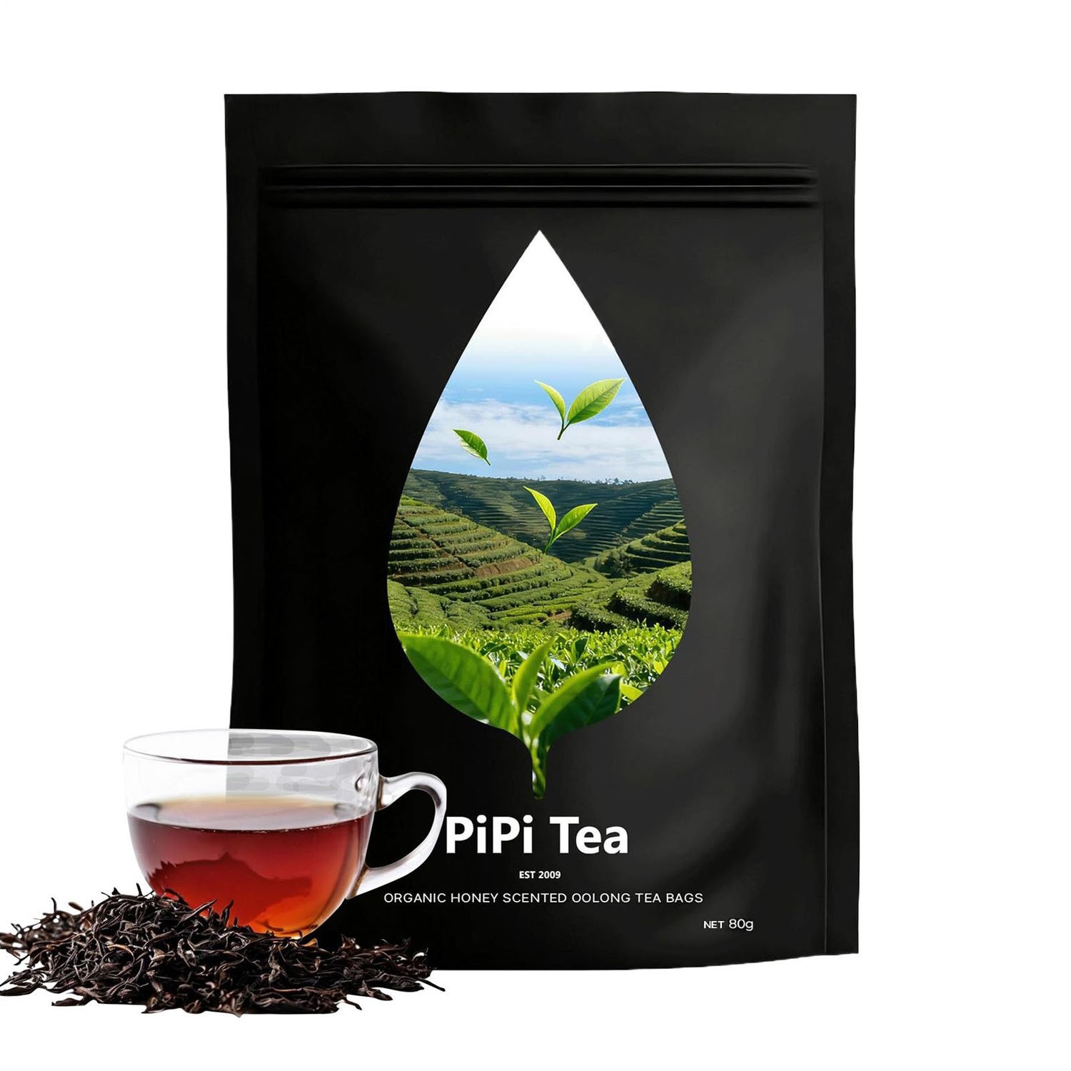 Pipi Oolong Tea,Extra Value 4g*20 Bags Selected Tea Leaves Stress Relief,Non-GMO
