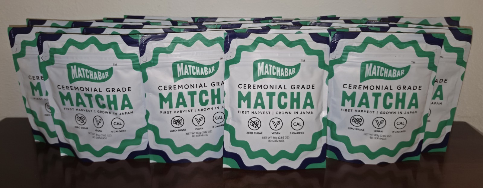 24 Pack MatchaBar Organic Ceremonial Grade Japanese Pure Matcha Green Tea Powder