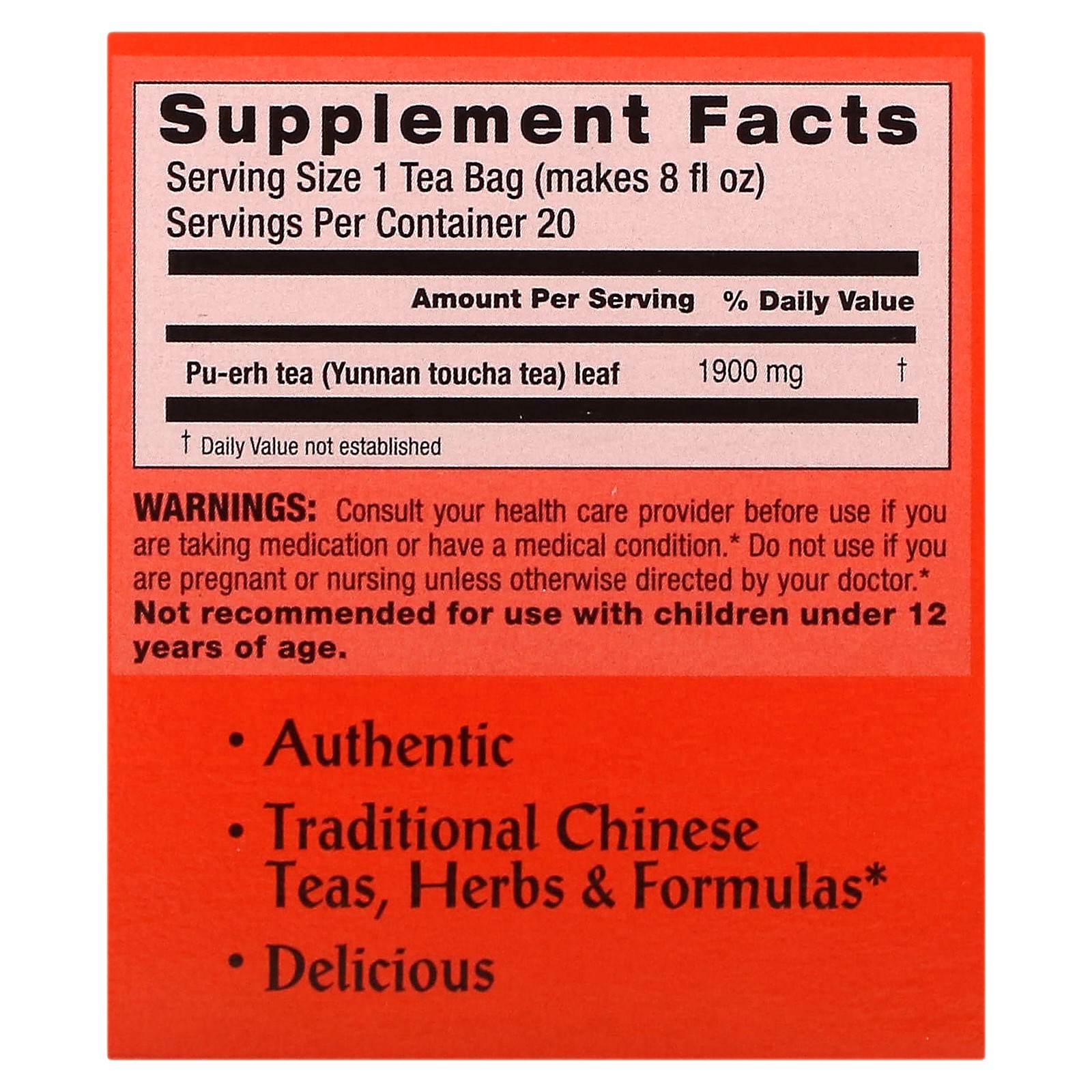 Cholesterid-Pu-Erh Tea, 20 Tea Bags, 1.34 oz (38 g)
