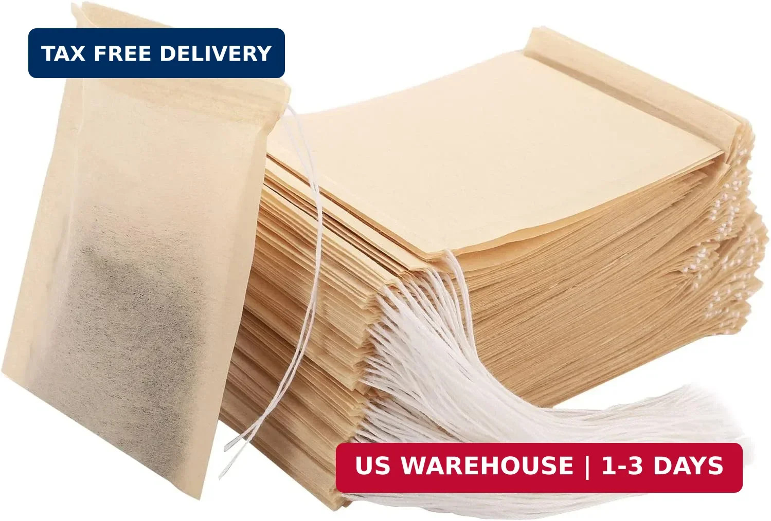 Empty Tea Bags – 300 Pcs Disposable Drawstring Unbleached Filter Bags for Loose