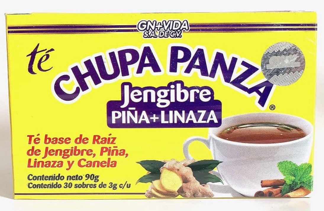 Chupa Panza Ginger Pineapple + Flaxseed Tea Bags Cinnamon, 30 Ct 3.17 oz