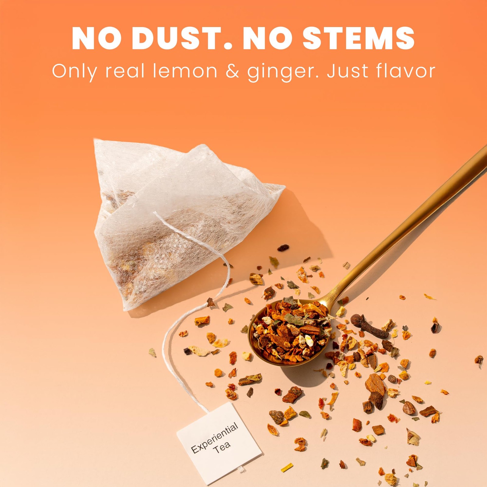 LEMON GINGER, loose leaf 100 tea bags BRIGHT, ZESTY AND SOOTHING