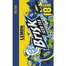 Brisk Iced Tea Lemon,12 Oz Cans.18 Pack, In Snackur Safe Ship Box