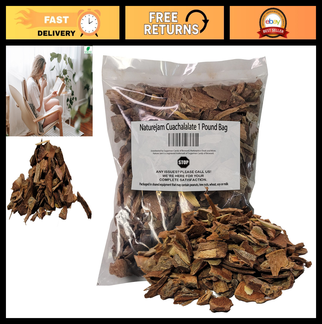 1 lb Cuachalalate – Natural Stomach Ulcer Relief & Digestive Aid – Wildcrafted H