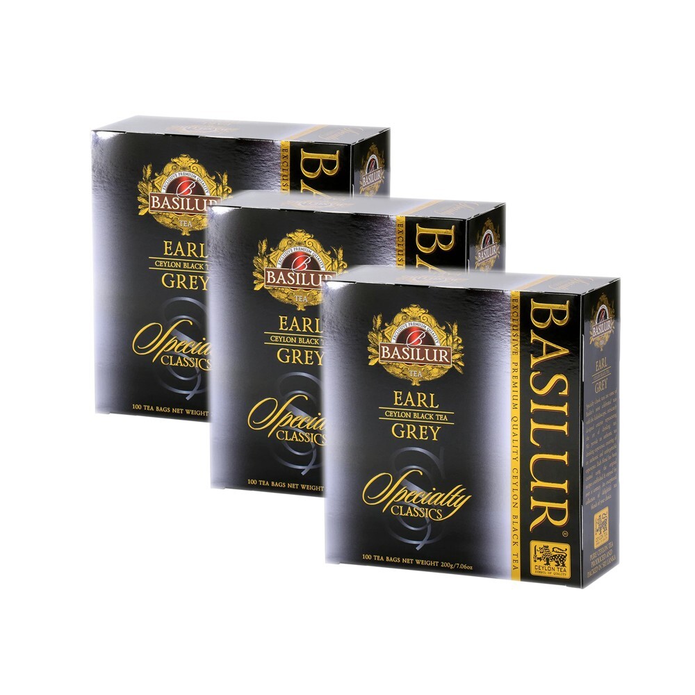 Basilur Ceylon tea specialty classic earl grey 100 Tea Bags x 03 packs