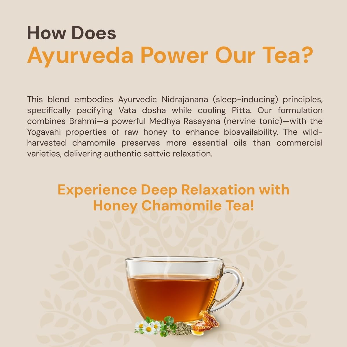 Maharishi Ayurveda All Natural Honey Chamomile Herbal Tea, 20 Tea Bag