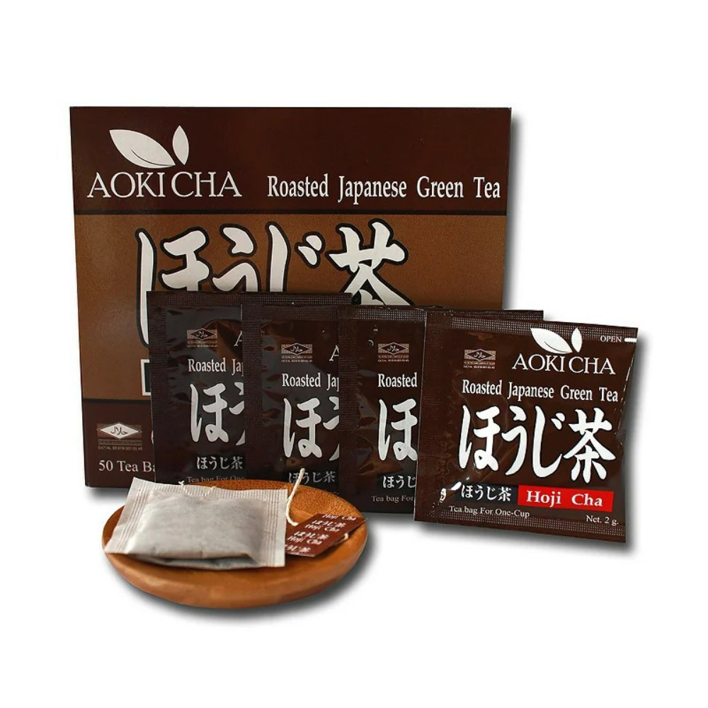 Hojicha Tea Bags Roasted Green Tea Smooth Toasted Flavor 50 Bags x 4 Box