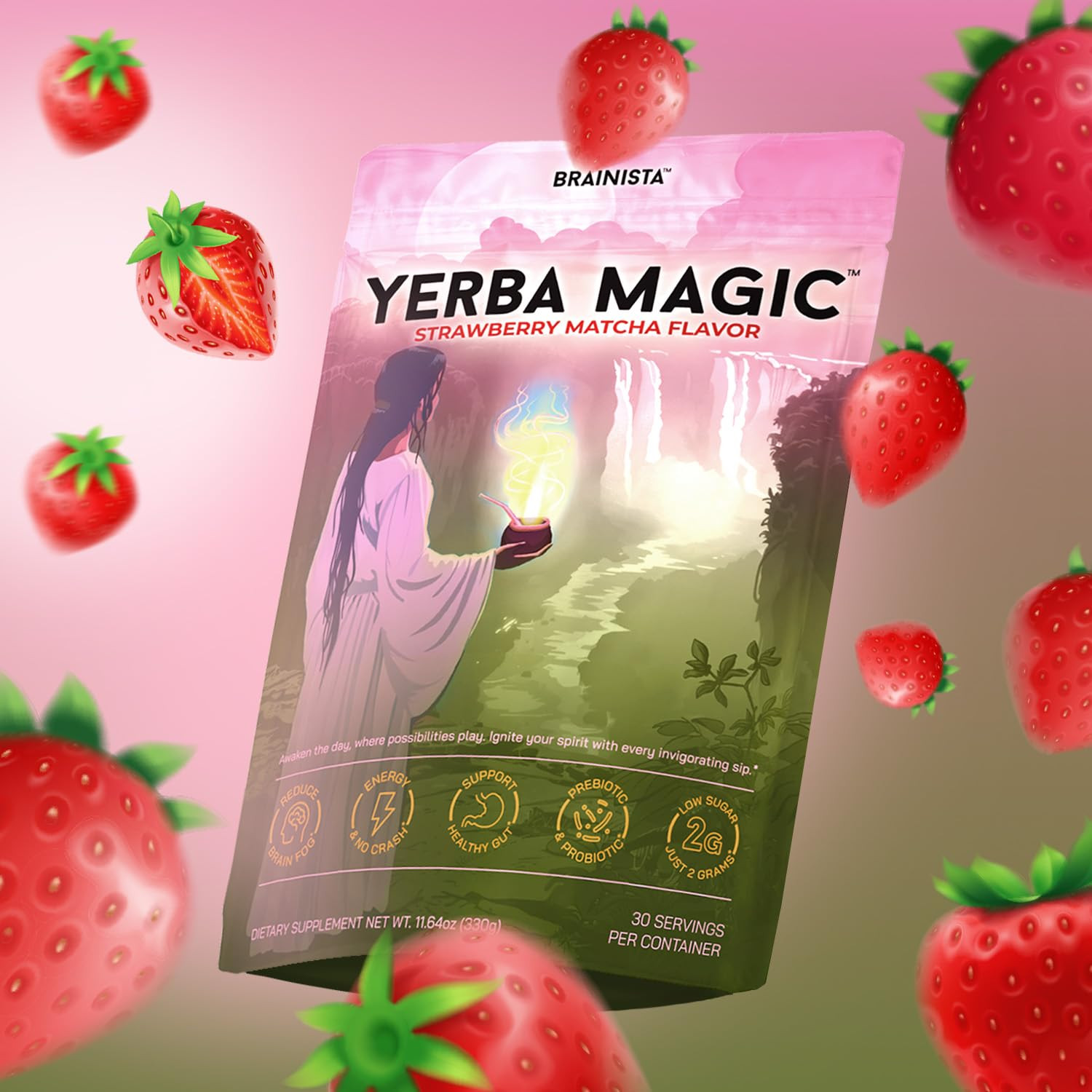 Yerba Mate Bundle: Peach Mango, Strawberry Matcha & Pina Colada – 60 Servings