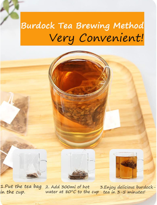Premium Burdock Root Tea Bags,60 Bags/6.4Oz.100% 60 Count (Pack of 1)