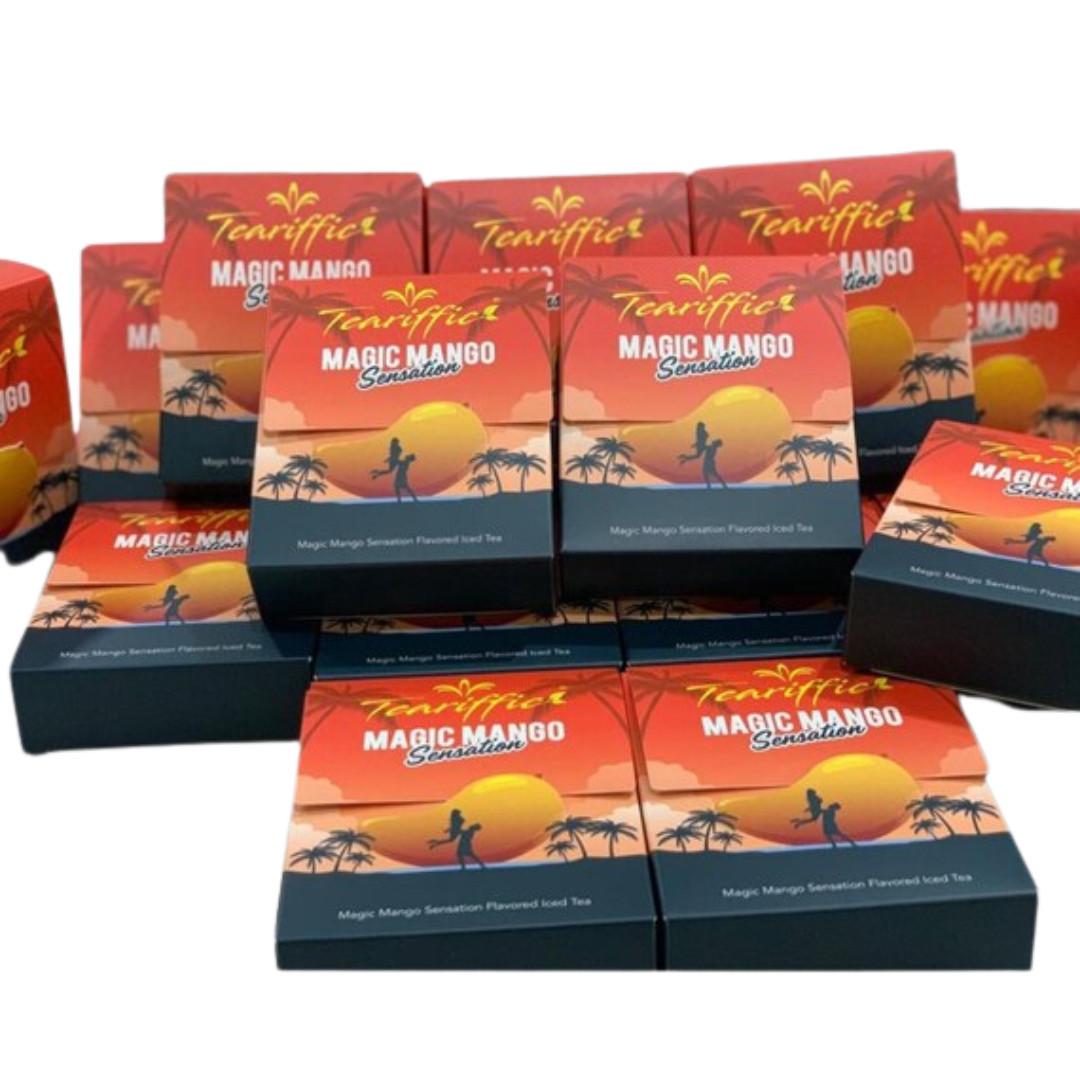 1 X Tearrific Magic Mango Sensation Iced Tea – 12 Sachets Box (3 g Each)